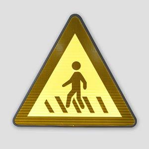 Solar Warning Reflective Dangerous Bend Direction Sign