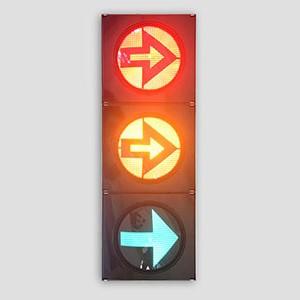 200mm Traffic Light With Arrow To The Right 