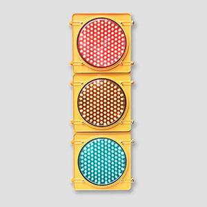 Dot matrix 300mm vehicle traffic light