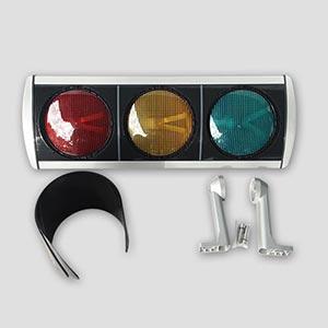 Aluminum Pedestrian Traffic Light  with Led Optics Ø200