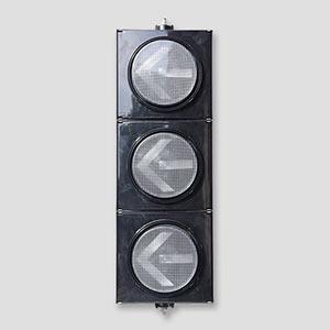 PC Black 3 Aspect Arrow Led Traffic Signal Light