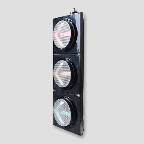 PC Black 3 Aspect Arrow Led Traffic Signal Light