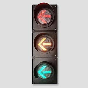 100mm 3 Aspects Red Yellow Green Arrow Traffic Light