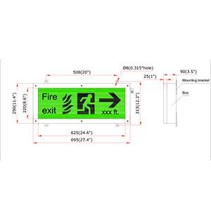 Fire Emergency Exit Arrow Blank Out Sign