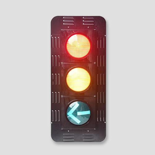  200mm Hi-Power 2 Aspects Back Board Led Traffic Aspect