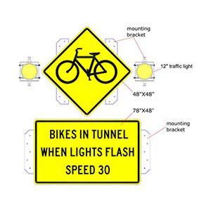 Flashing LED Bicycle Sign