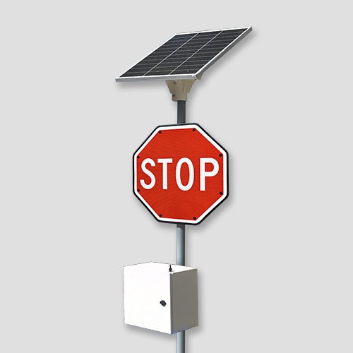 Solar Powered Flashing LED Stop Signs