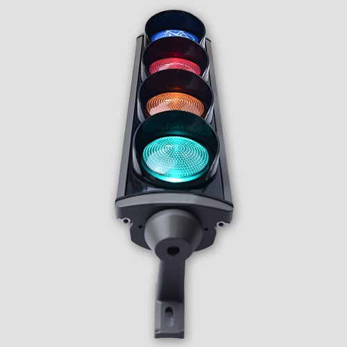 Mini 100mm Aluminum Traffic Signal With Bicycle