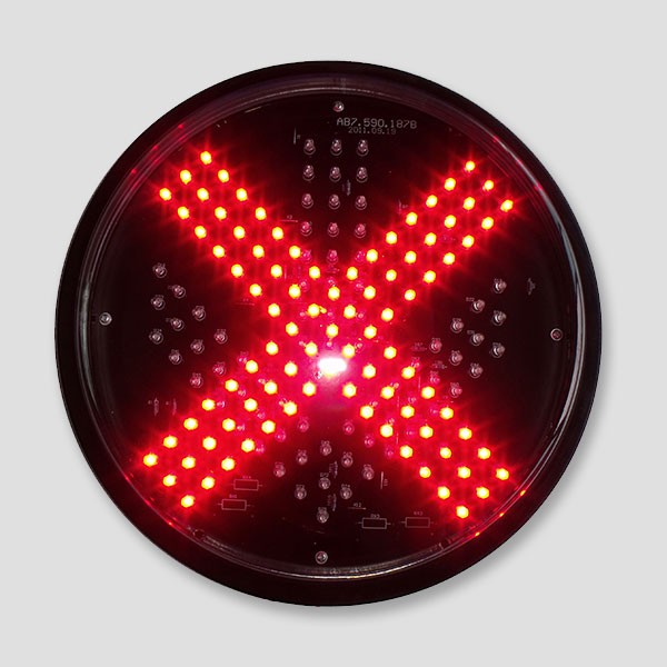 300mm Red Cross And Green Arrow Traffic Signal Light