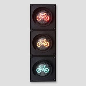 100mm 3 Aspects Red Yellow Green Bicycle Traffic Light