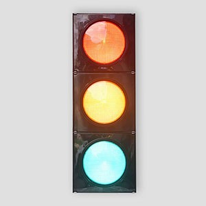 EN12368 CE Approved 200mm Red LED Intelligent Traffic Light , Waterproof 8
