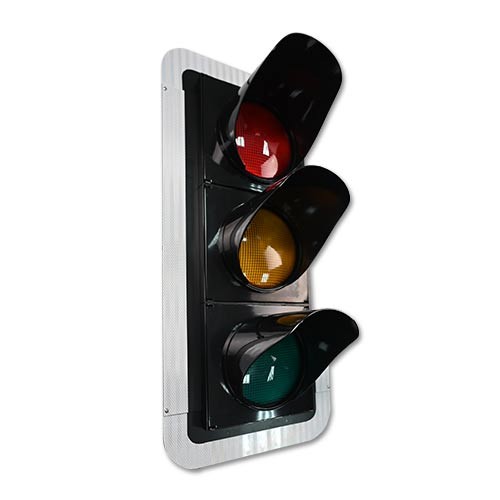 200mm LED Traffic Lights with Contrast Board 